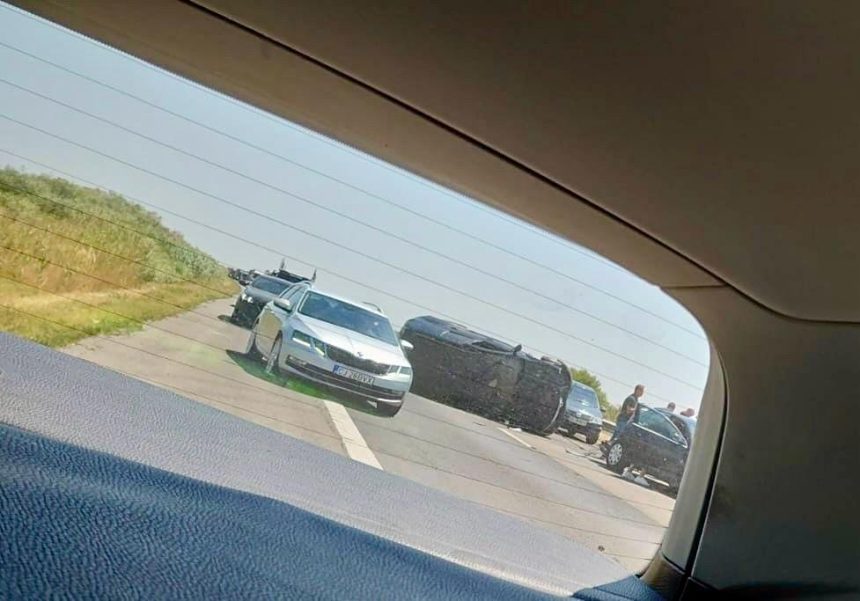 Accident grav pe A1 spre Pitesti mai multe masini