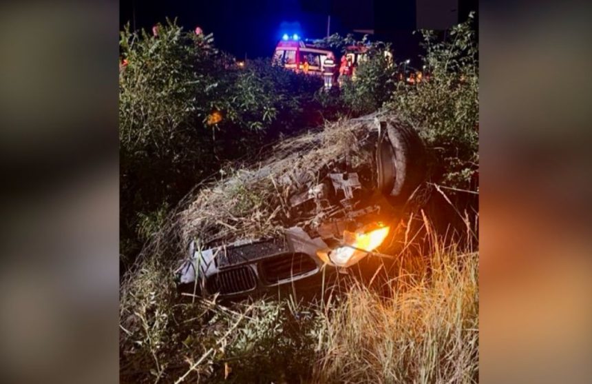 Accident violent pe A1 Pitesti Bucuresti doua masini