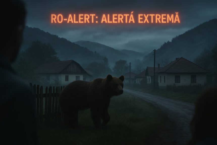 Alerte in Arges Urs periculos printre case