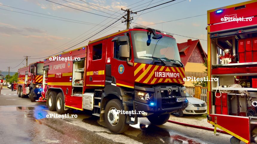 Focul a scapat de sub control in Arges