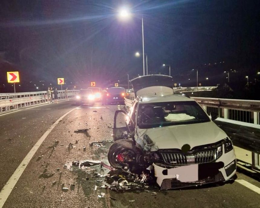 A intrat pe contrasens pe A1 si a ranit doi copii