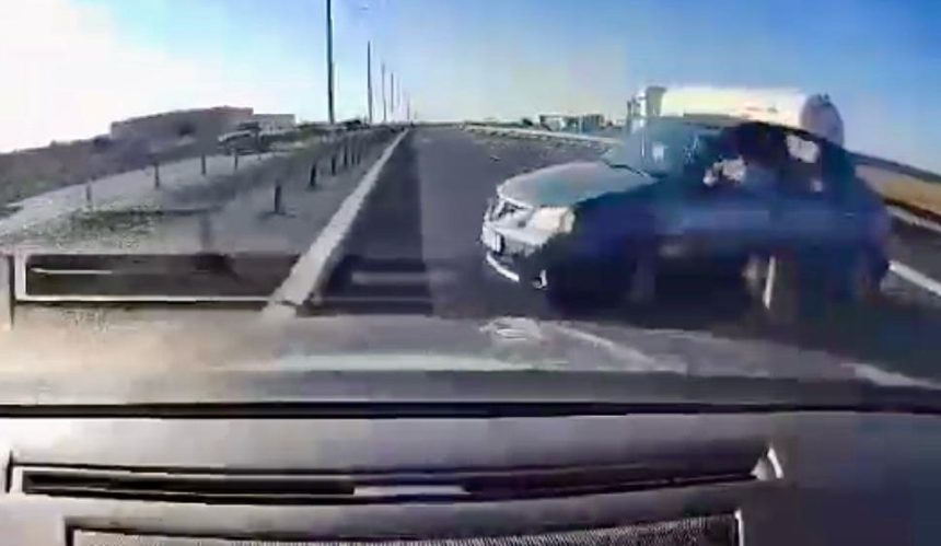 Accident LIVE pe A1 suprins de camera Ireale Ce a