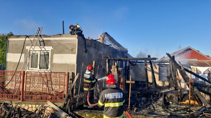 Dezastru langa Pitesti Gospodarii distruse de incendiu