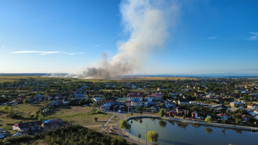 Flacarile au devastat zona de langa Pitesti