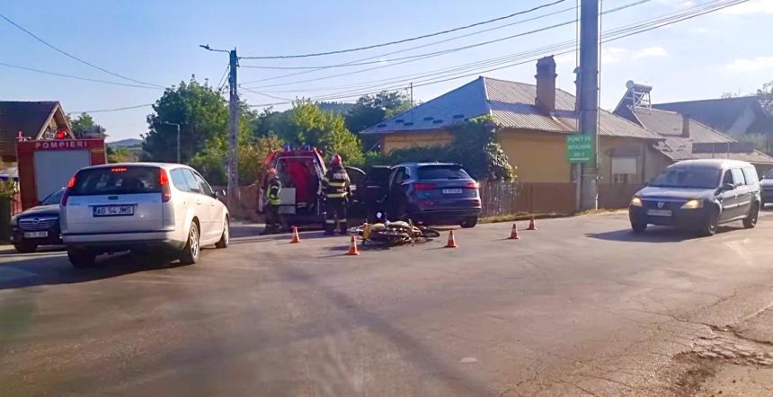 Motocicleta distrusa la intrarea pe autostrada o