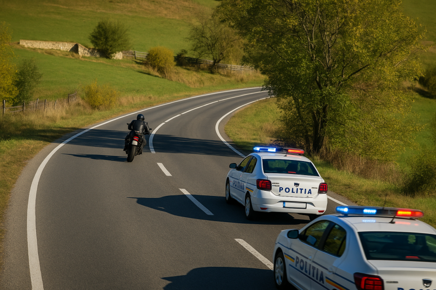 Scene ca in filme in Arges Politistii pe jar