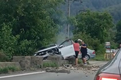 Soferita rasturnata pe cel mai periculos drum