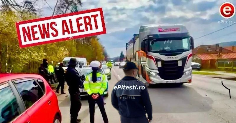 Soferul unui TIR prins in pragul comei alcoolice