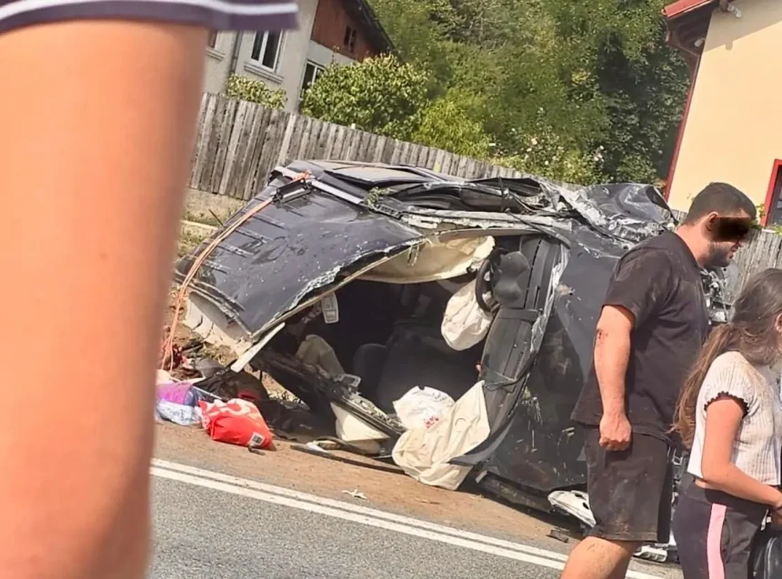 Accident grav la iesirea din Pitesti Trafic