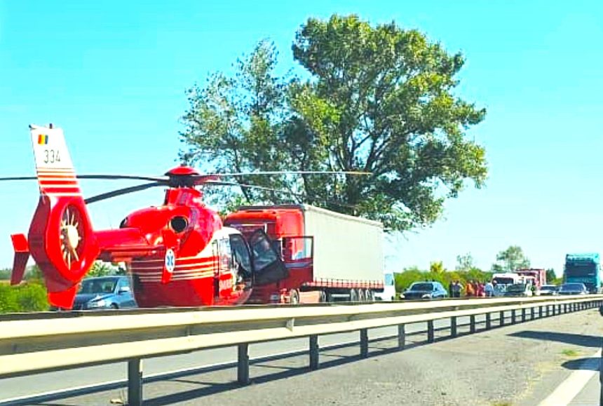Accident grav pe A1 Bucuresti Pitesti Persoane cazute pe asfalt