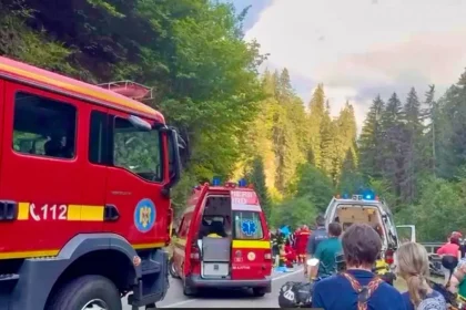 Accident pe Transfagarasan Motociclist ranit