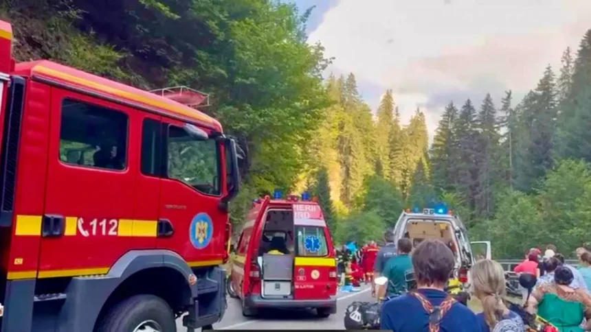 Accident pe Transfagarasan Motociclist ranit