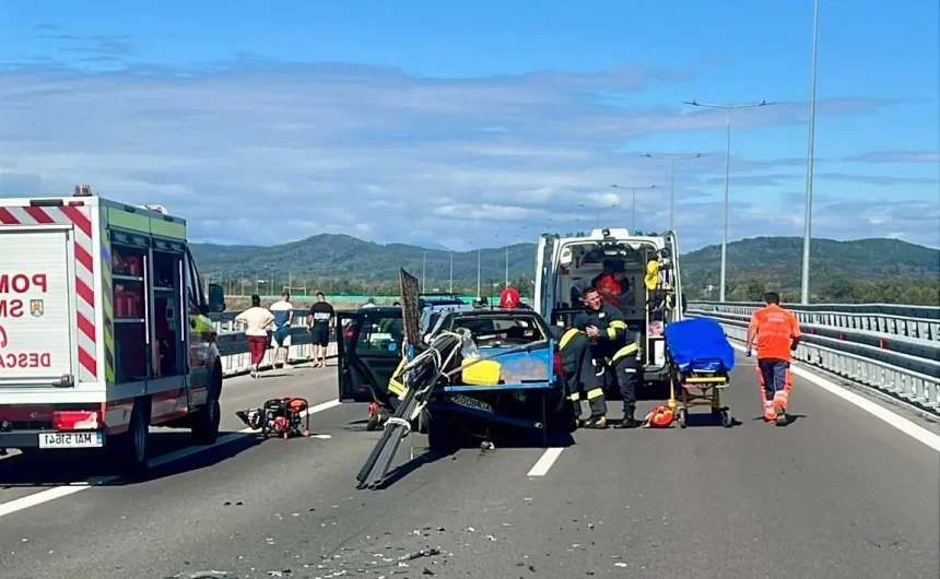 Accident rutier la km 130 pe A1 Un copil printre victime