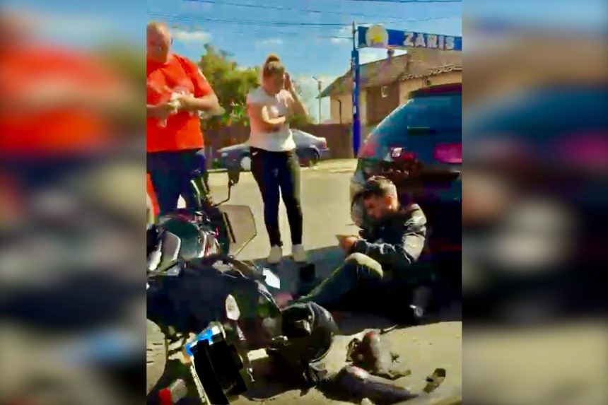Arges Acident la Maracineni motociclist implicat
