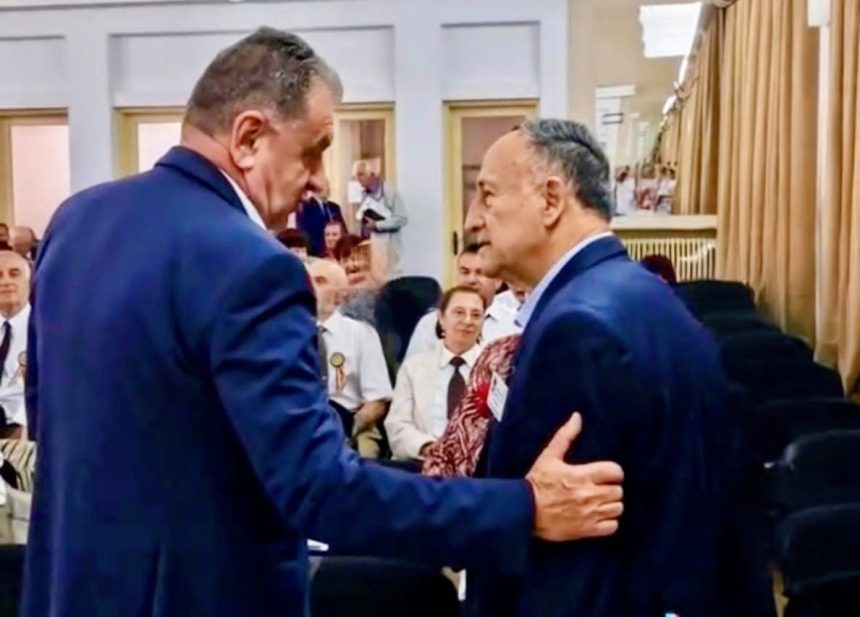 Moment rar la Pitesti primarul Gentea si exprimarul