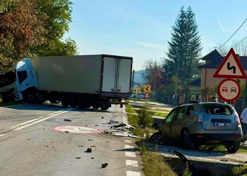 Accident grav pe DN7 langa Pitesti Circulatia 1