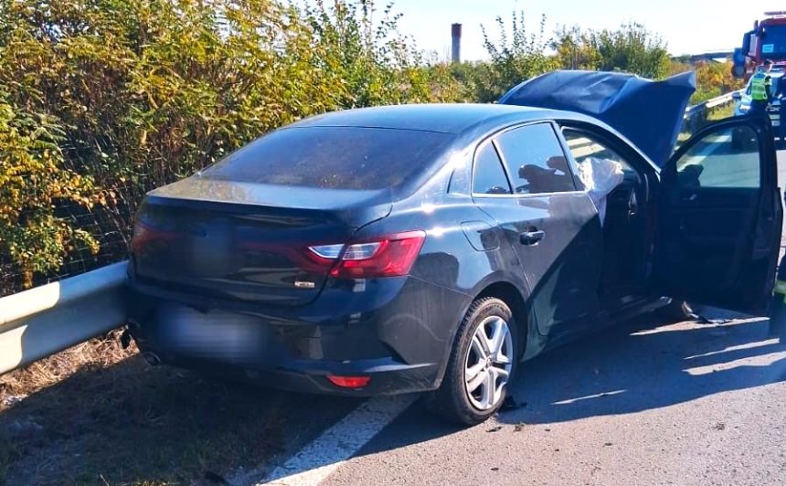 Accident pe A1 spre Pitesti Coliziune si iesire in decor