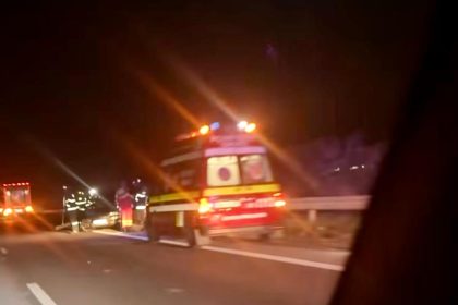 Impact violent pe Autostrada A1 noaptea trecuta
