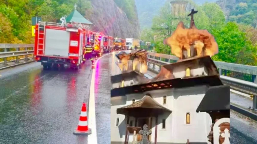 Incendiu la manastirea cunoscuta de toti DN7
