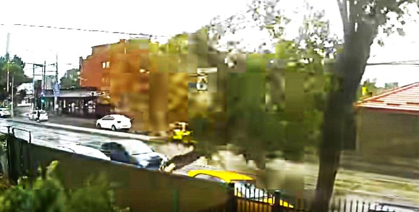 Un copac a cazut peste o masina in trafic