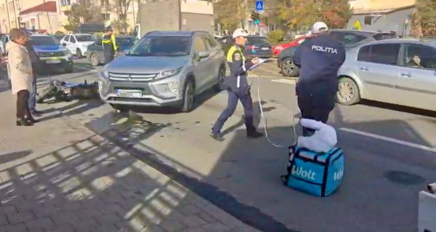 Accidentul din Centrul Pitestiului Detalii despre livrator