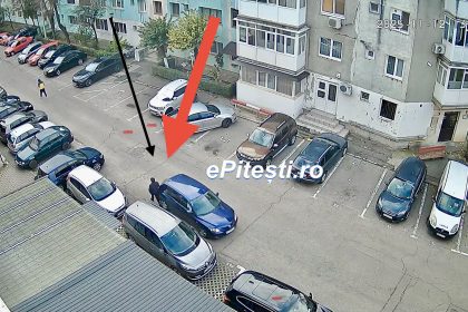 Exclusiv A lovit o cu masina in Pitesti apoi a inceput
