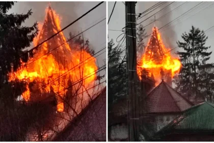 Incendiu la biserica din satul Luncani