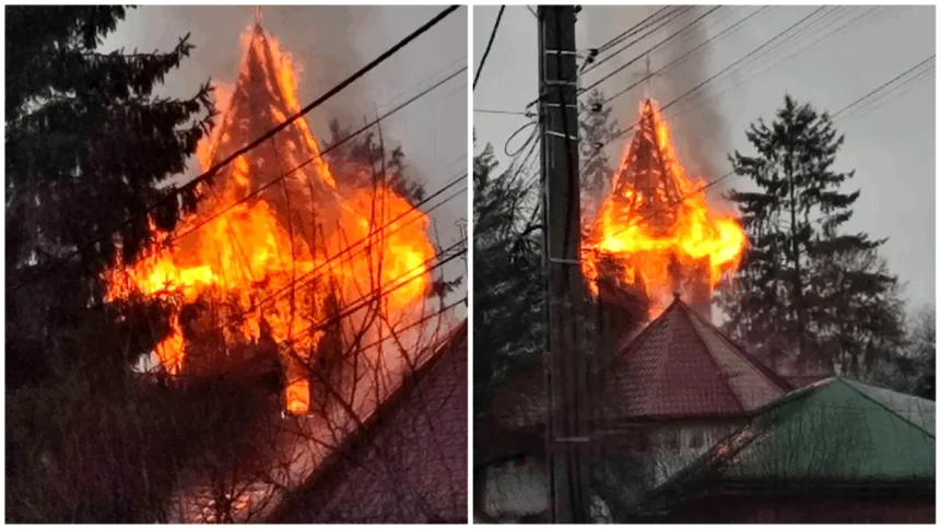 Incendiu la biserica din satul Luncani