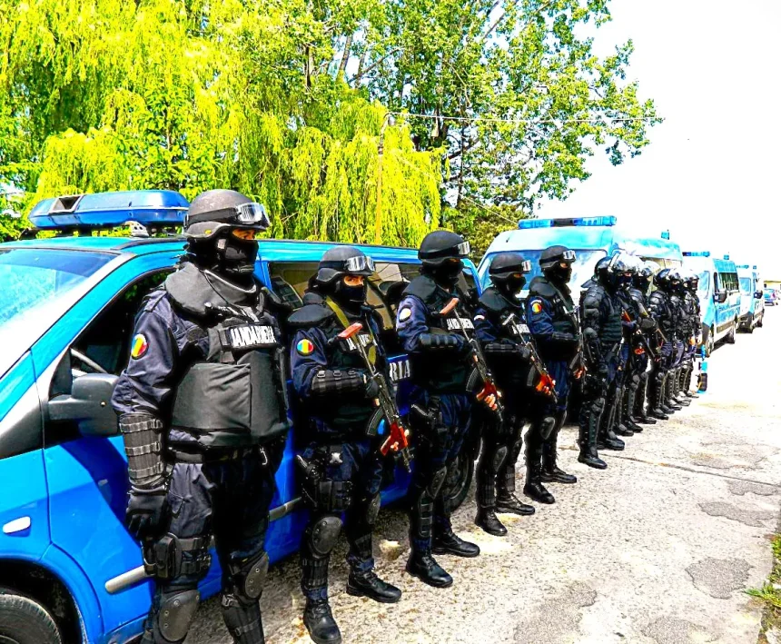 Mobilizare impresionanta a jandarmilor in Arges