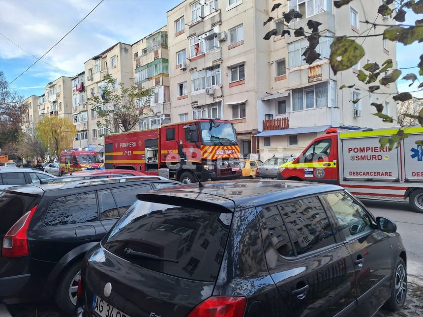 Panica intr un bloc din Mioveni