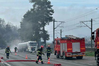 Trafic complet blocat pe DN1 Cistern periculoas