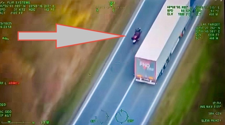 motociclist filmat din elicopter 13 amenzi 780 zile