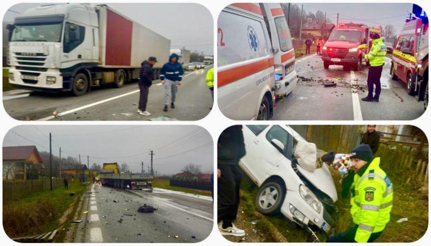 Accident foarte grav la Draganu pe DN 7