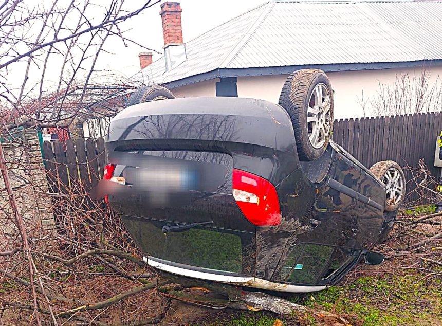 Accident in Arges Masina a iesit in decor