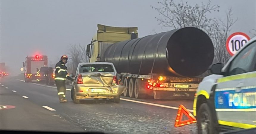 Blocaj pe Autostrada A1 Accident cu o victima