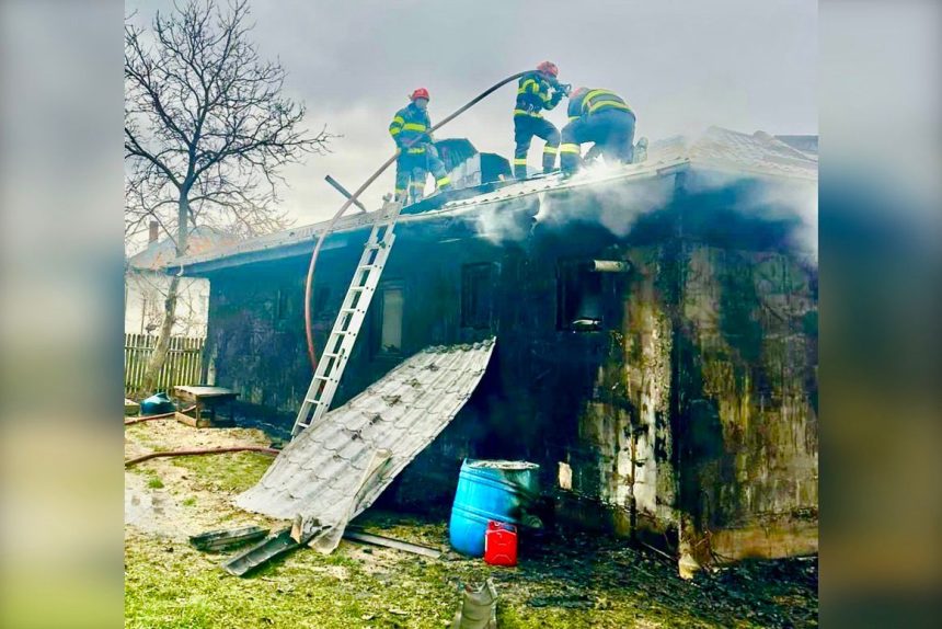 Incendiu insemnat la Davideti Arge