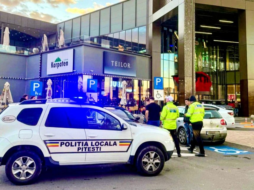 Val de sanciuni n parcarea Arge Mall Piteti