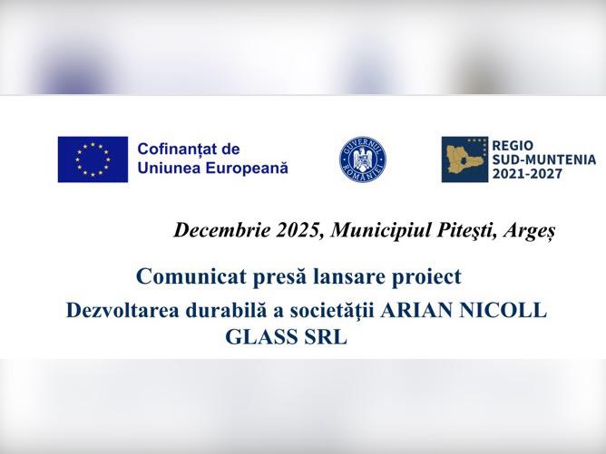 comunicat de presa pentru proiectul dezvoltarea durabila a