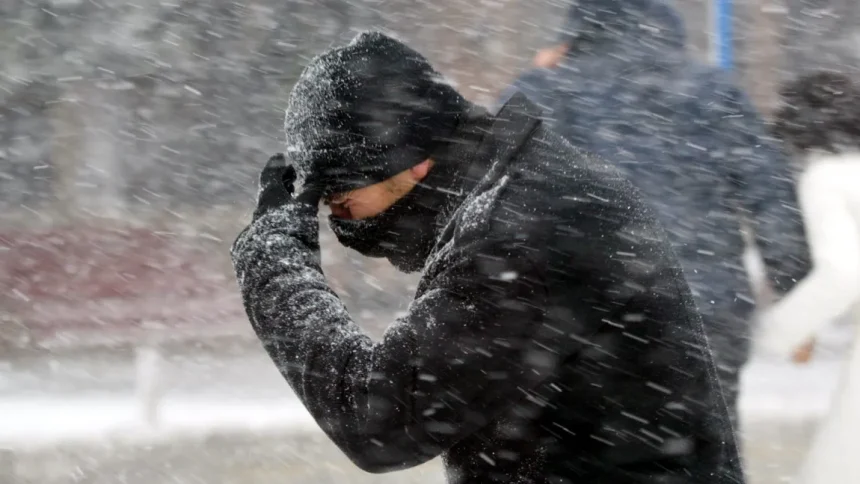 vortexul polar in actiune vant extrem si frig