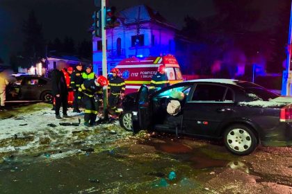 Accident la Campulung Vehicule avariate