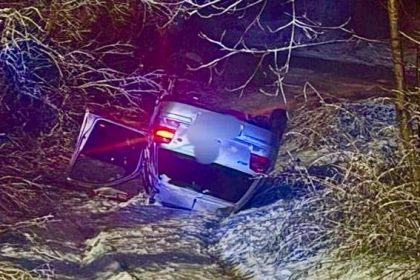 Arges Accident cu masina rasturnata