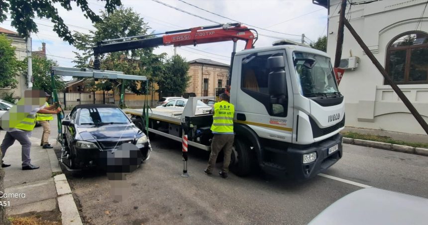 Curatenie generala in Pitesti vehicule ridicate de pe
