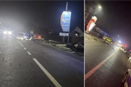 Masini avariate pe DN 7 Doua persoane au fost internate la spital