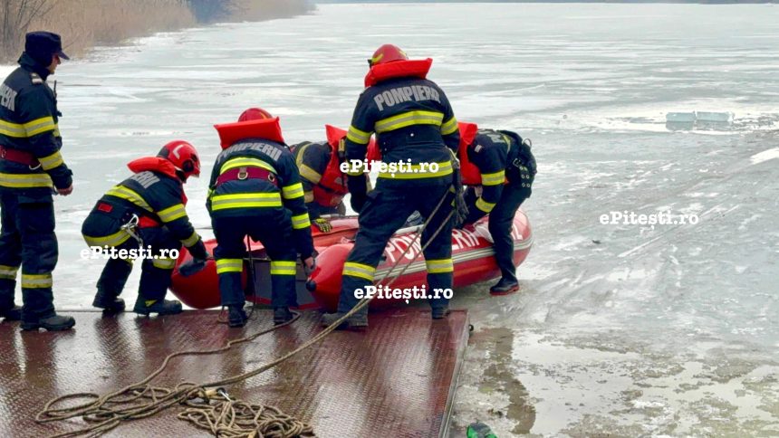 Piteshti Pompierii intervin la baraj Salvare din apa