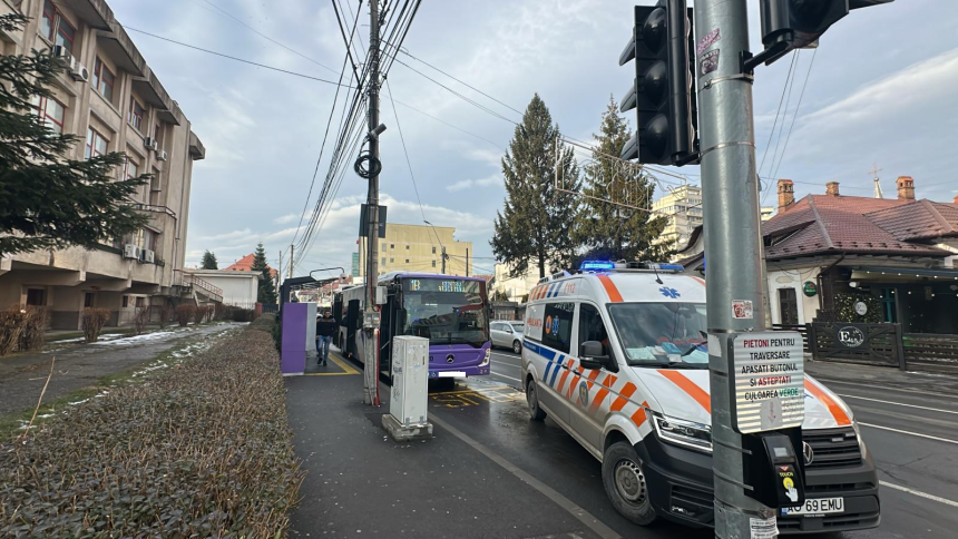 Pitesti Cadere in autobuzul Publitrans