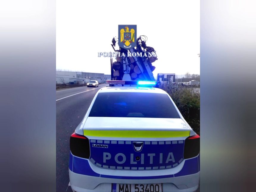 Politica Arges a reinut un camion ncrcat cu lemne