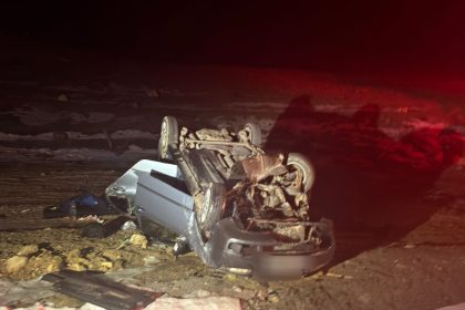 Accident cu victime pe DN73 Vehicul rasturnat