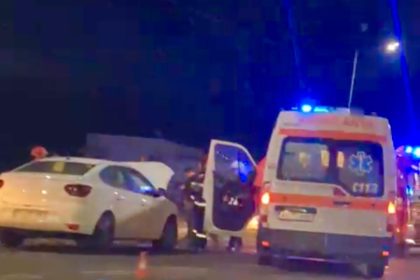Accident violent langa Kaufland Mioveni