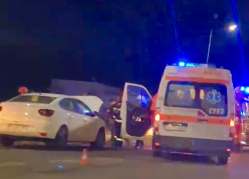 Accident violent langa Kaufland Mioveni