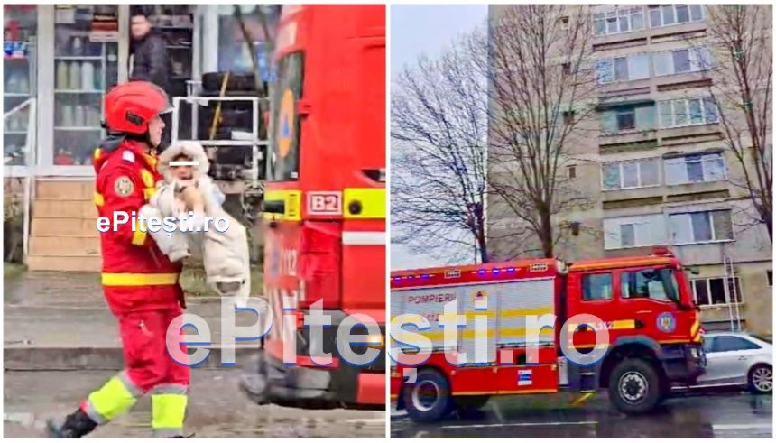 Pitesti Incendiu in Trivale Copii evacuati persoane afectate